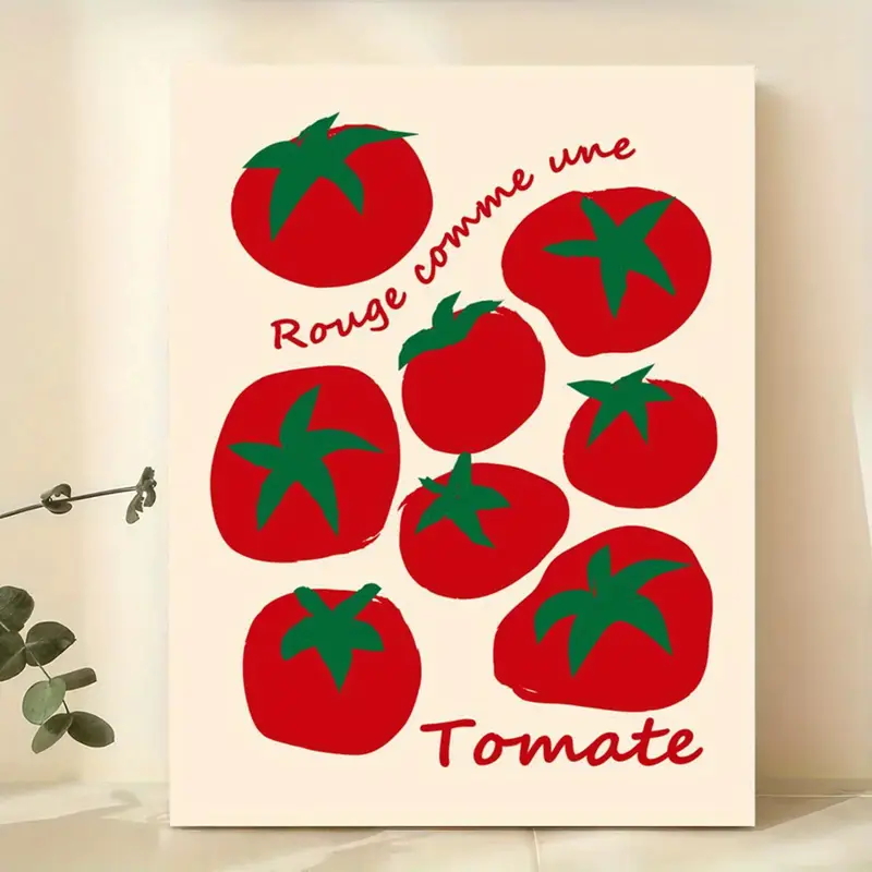 Home Decor Nz - Modern Renkli Kırmızı Domates Duvar Sanatı