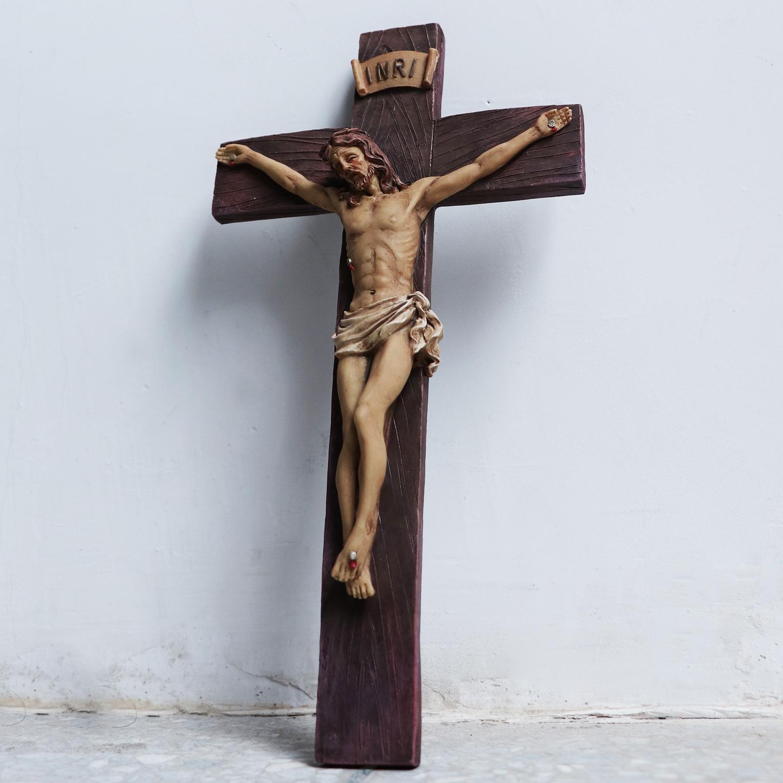 Home Decor Quirky - Reçine Haç İsa Mesih Çapraz Heykeli