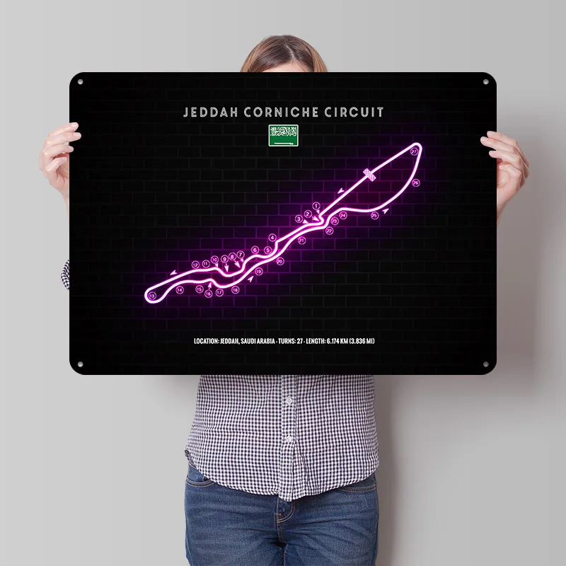 Home Decor Jeddah - Jeddah Corniche Circuit 3D Doku Metal