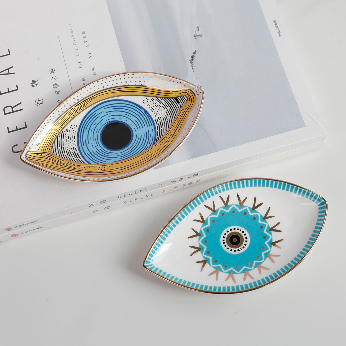 Ceramic Trinket Dish - Biblo çanak halka çanak seramik nazar