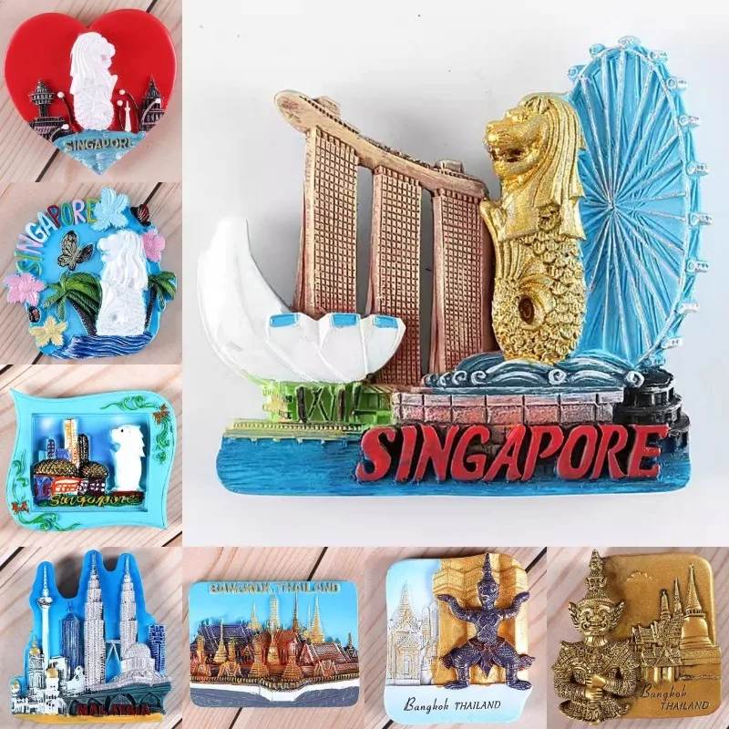 Home Decor Malaysia - Singapur seyahat hediyelik eşya Merlion buzdolabı