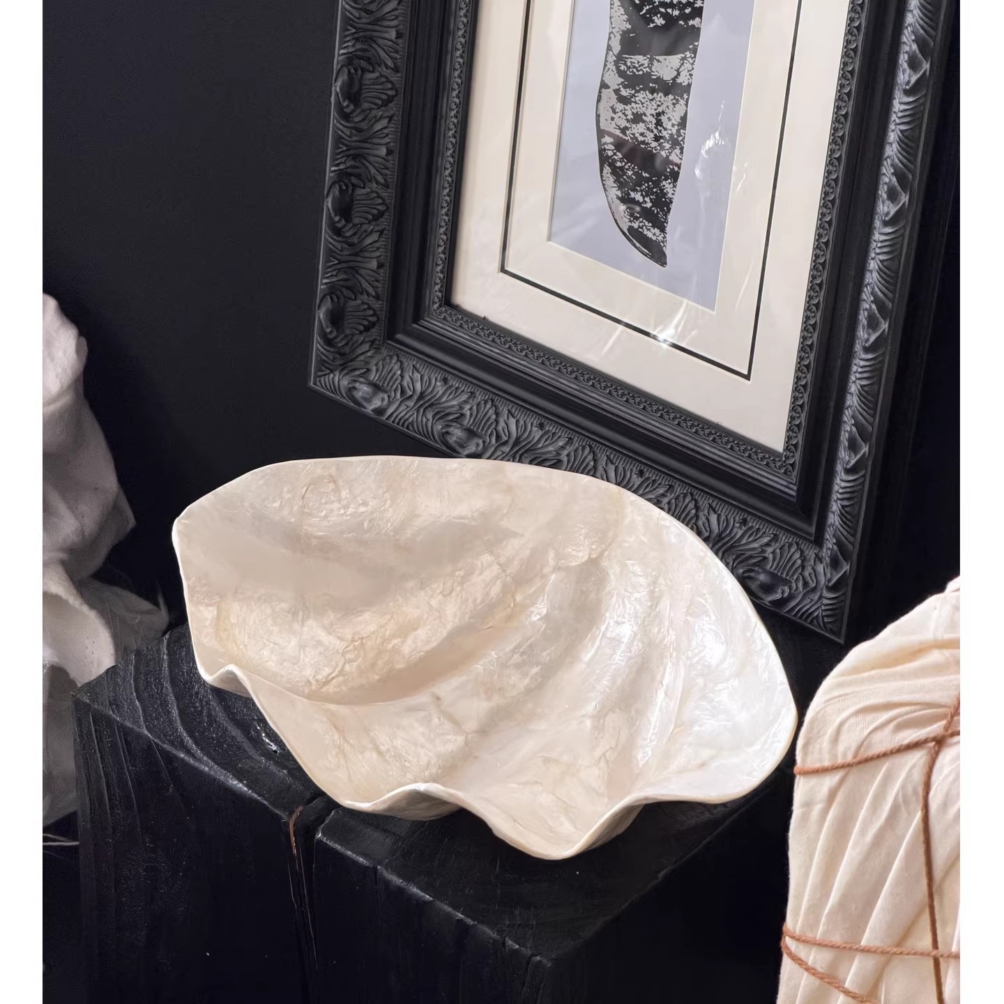 Ceramic Trinket Dish - Kabuk Tepsisi Simüle Kabuk Kase Masaüstü