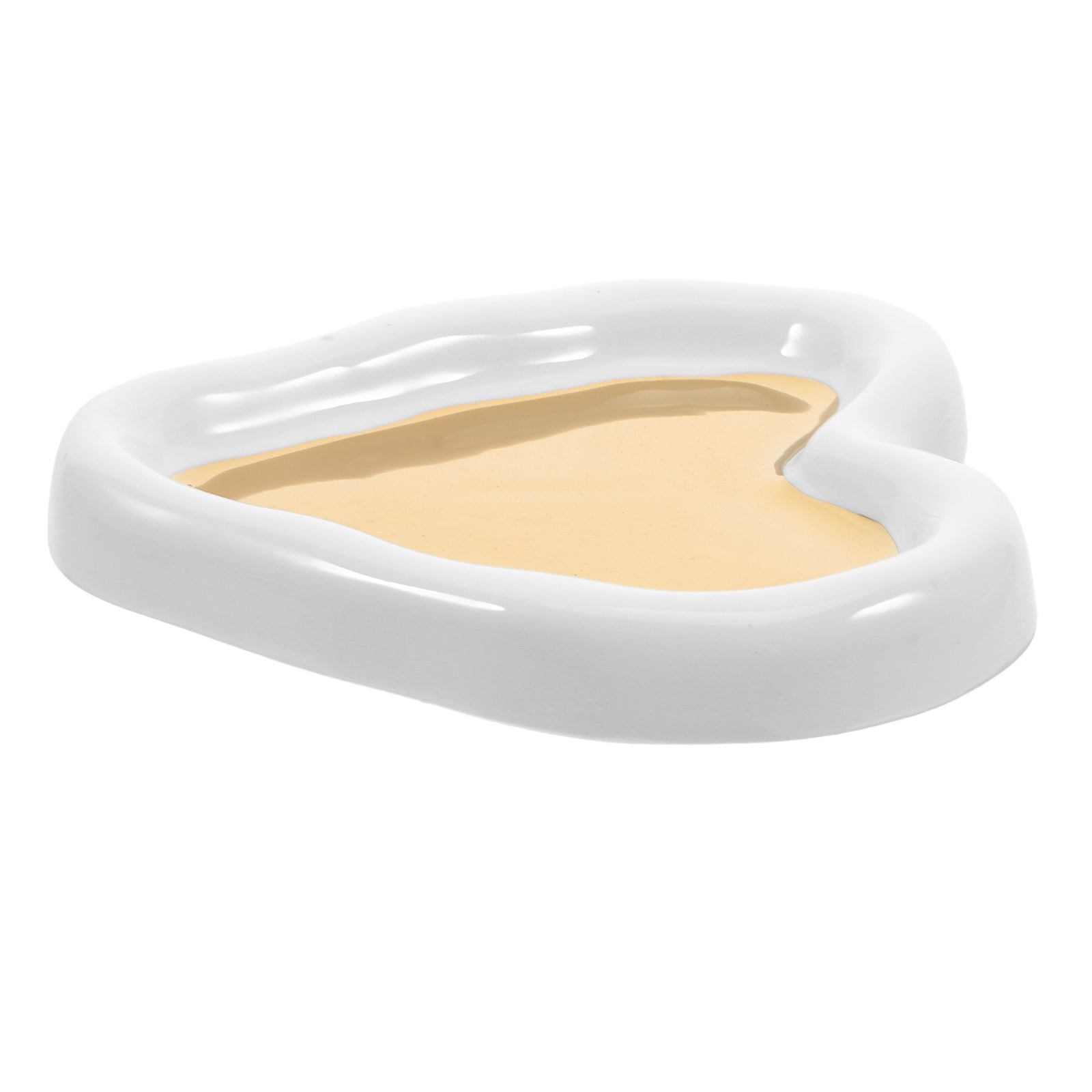 Ceramic Trinket Dish - Kalp Şeklinde Takı Tepsisi Reçine Parlak