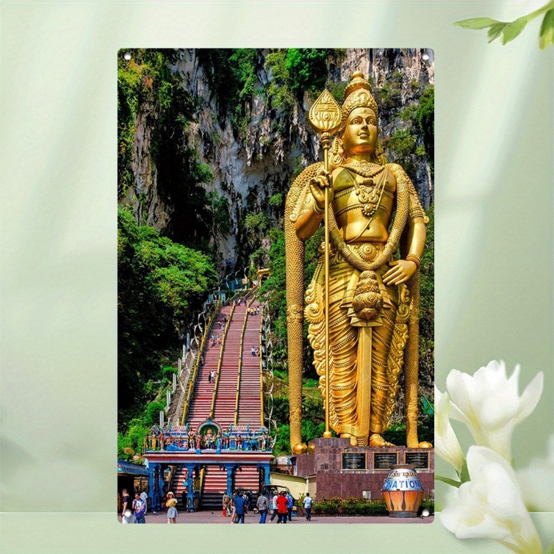 Home Decor Malaysia - Lord Murugan Batu Mağaraları Temalı Alüminyum