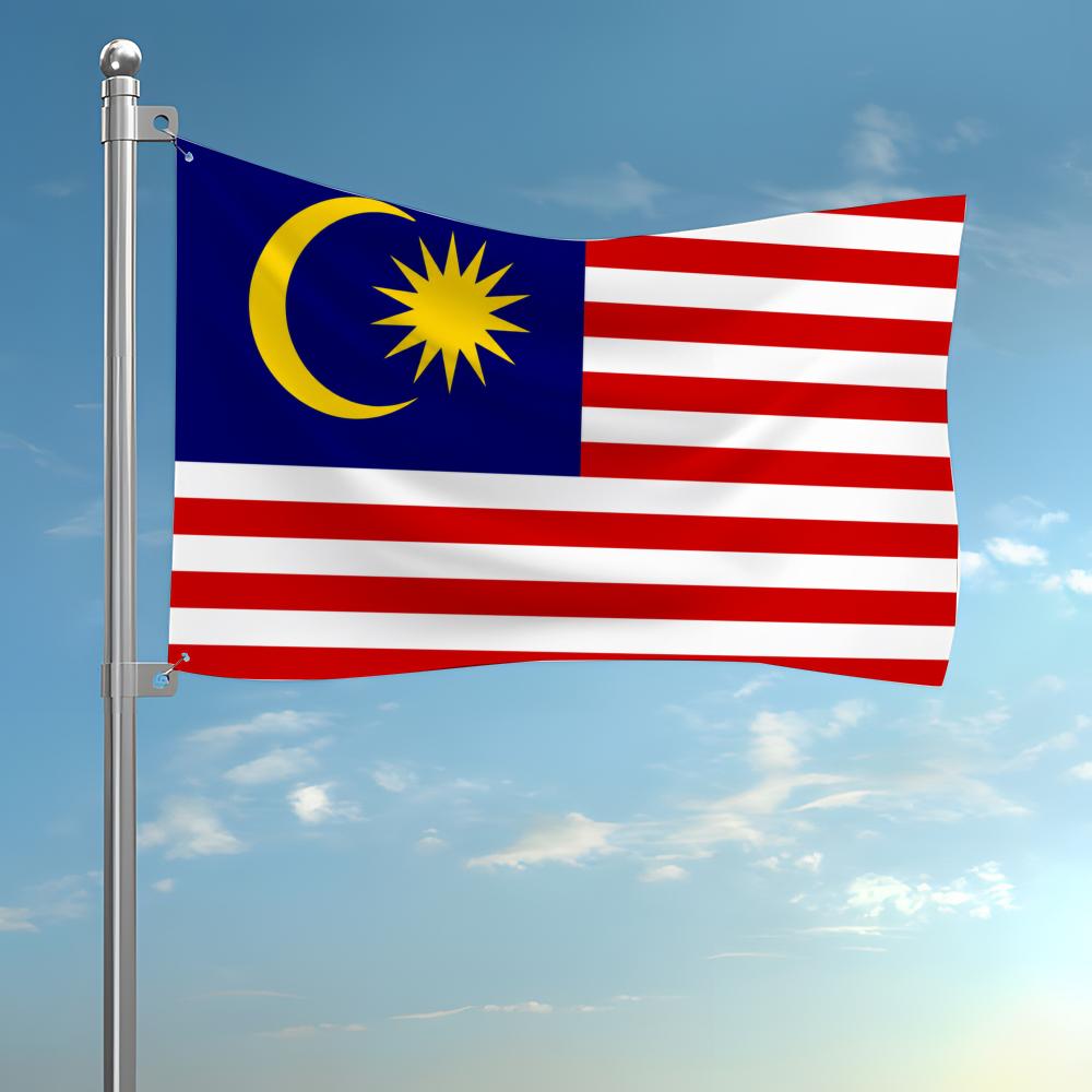 Home Decor Malaysia - Malezya Bayrakları Özel Duvar Asılı Arka