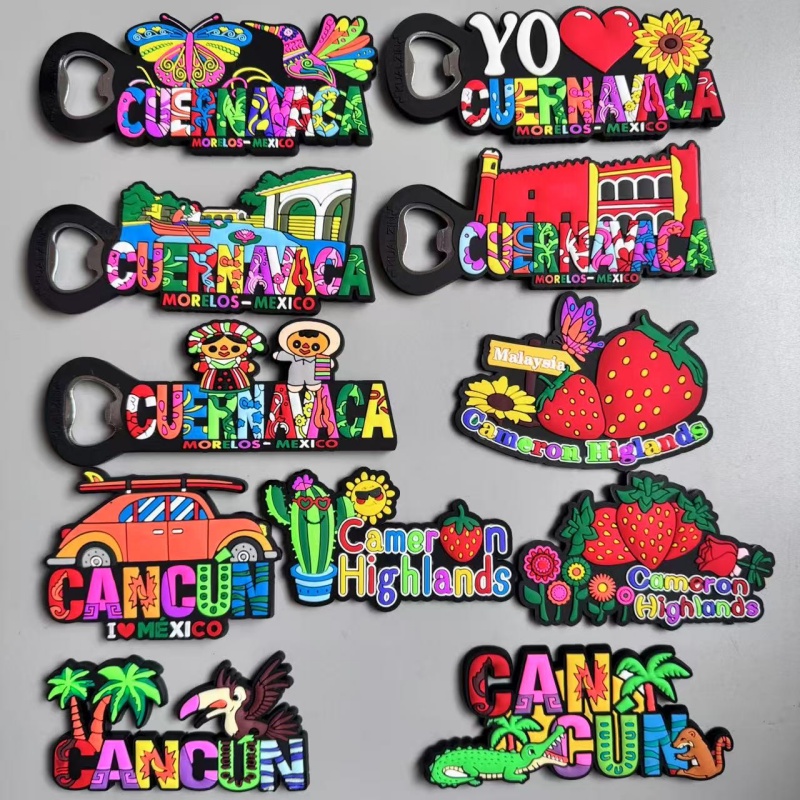 Home Decor Malaysia - PVC Buzdolabı Mıknatısları Cancun Cuernavaca Meksika