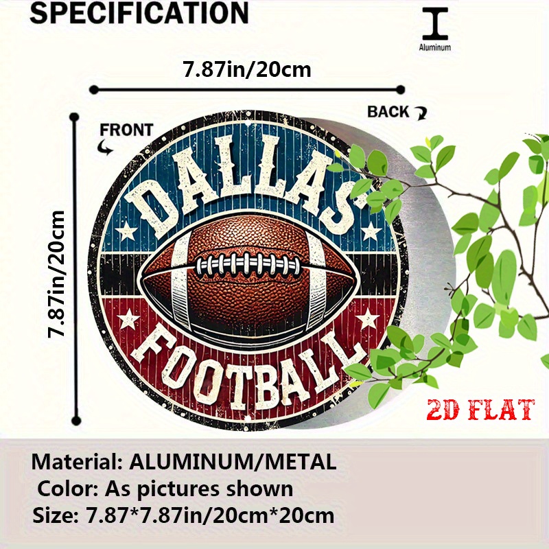 2D Düz, 1 adet Dallas Futbol Y - Home Decor Dallas incelemesi ve fiyatı