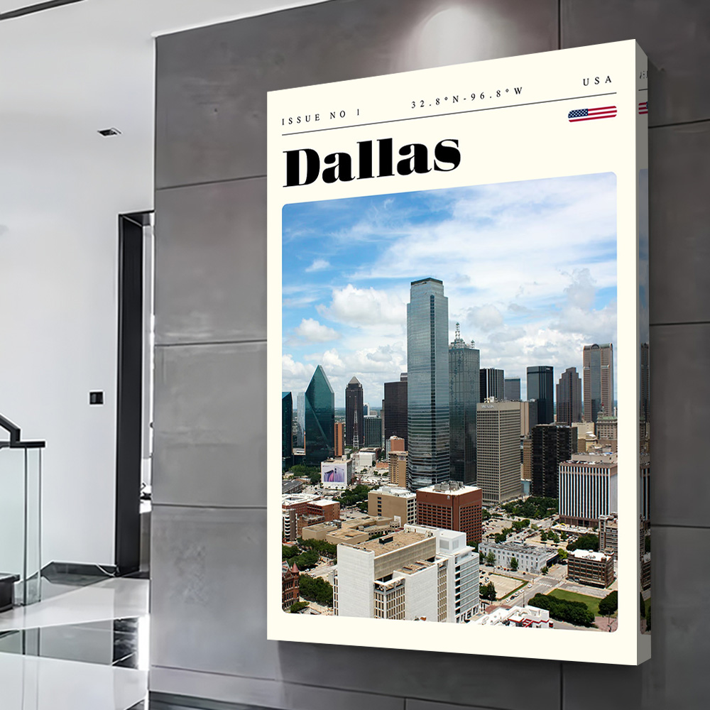 Dallas Texas Seyahat Baskı Pos - Home Decor Dallas incelemesi ve fiyatı