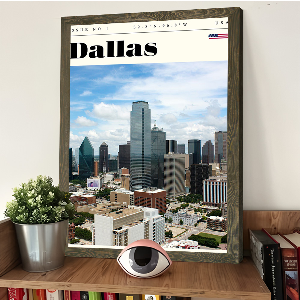 Dallas Texas Seyahat Baskı Pos - Home Decor Dallas incelemesi ve fiyatı