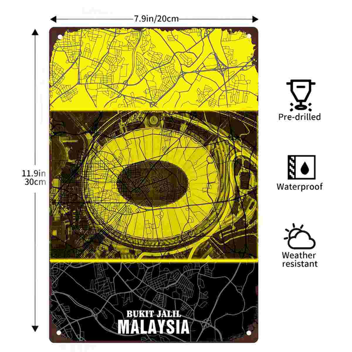 2D DÜZ 1 adet Bukit Jalil Male - Home Decor Malaysia incelemesi ve fiyatı