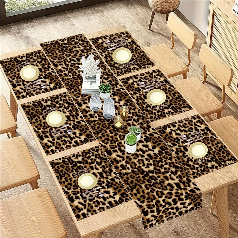VIKAMA Hafif Lüks Leopar Desen - Linen Table Runner incelemesi ve fiyatı