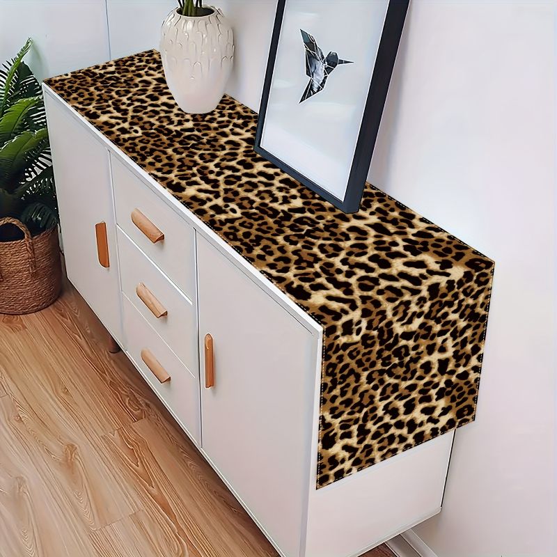 VIKAMA Hafif Lüks Leopar Desen - Linen Table Runner incelemesi ve fiyatı