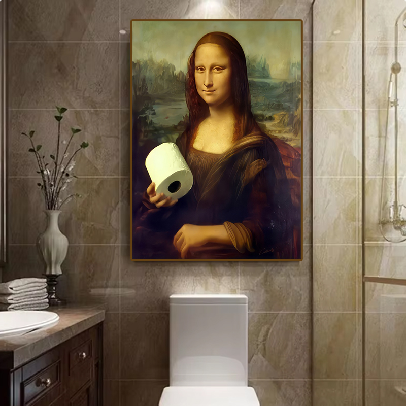 1 adet Komik Soyut Banyo Tuval - Home Decor Quirky incelemesi ve fiyatı