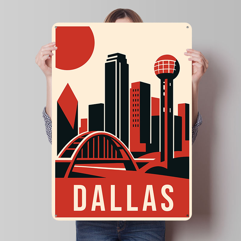 Dallas Vintage Seyahat Baskılı - Home Decor Dallas incelemesi ve fiyatı