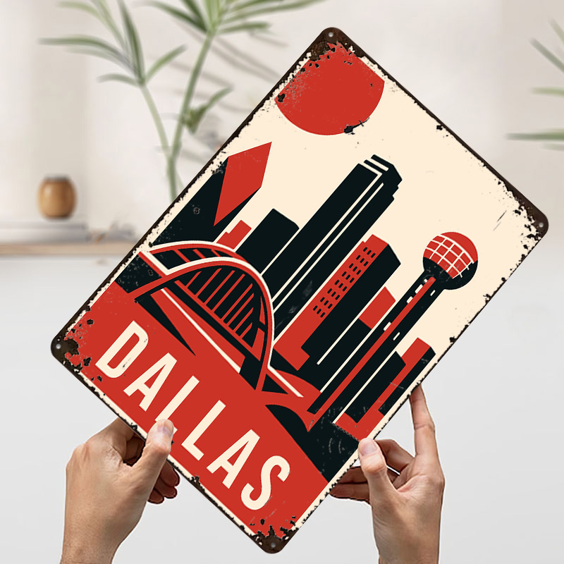 Dallas Vintage Seyahat Baskılı - Home Decor Dallas incelemesi ve fiyatı