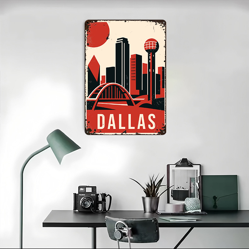 Dallas Vintage Seyahat Baskılı - Home Decor Dallas incelemesi ve fiyatı