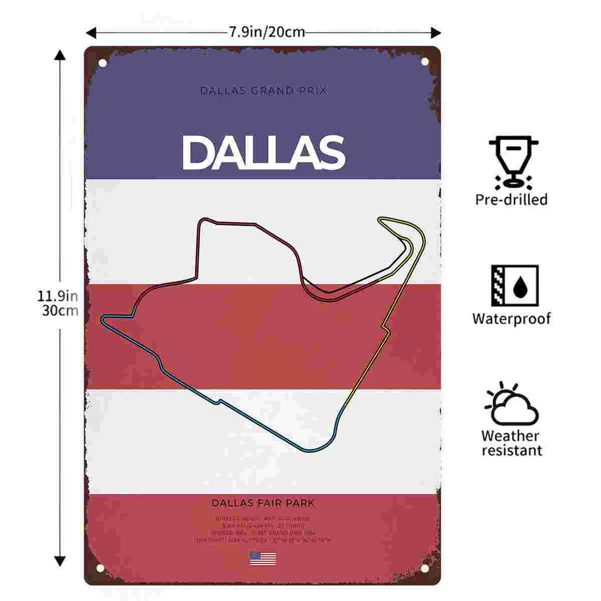 2D DÜZ 1 adet Dallas Grand Pri - Home Decor Dallas incelemesi ve fiyatı