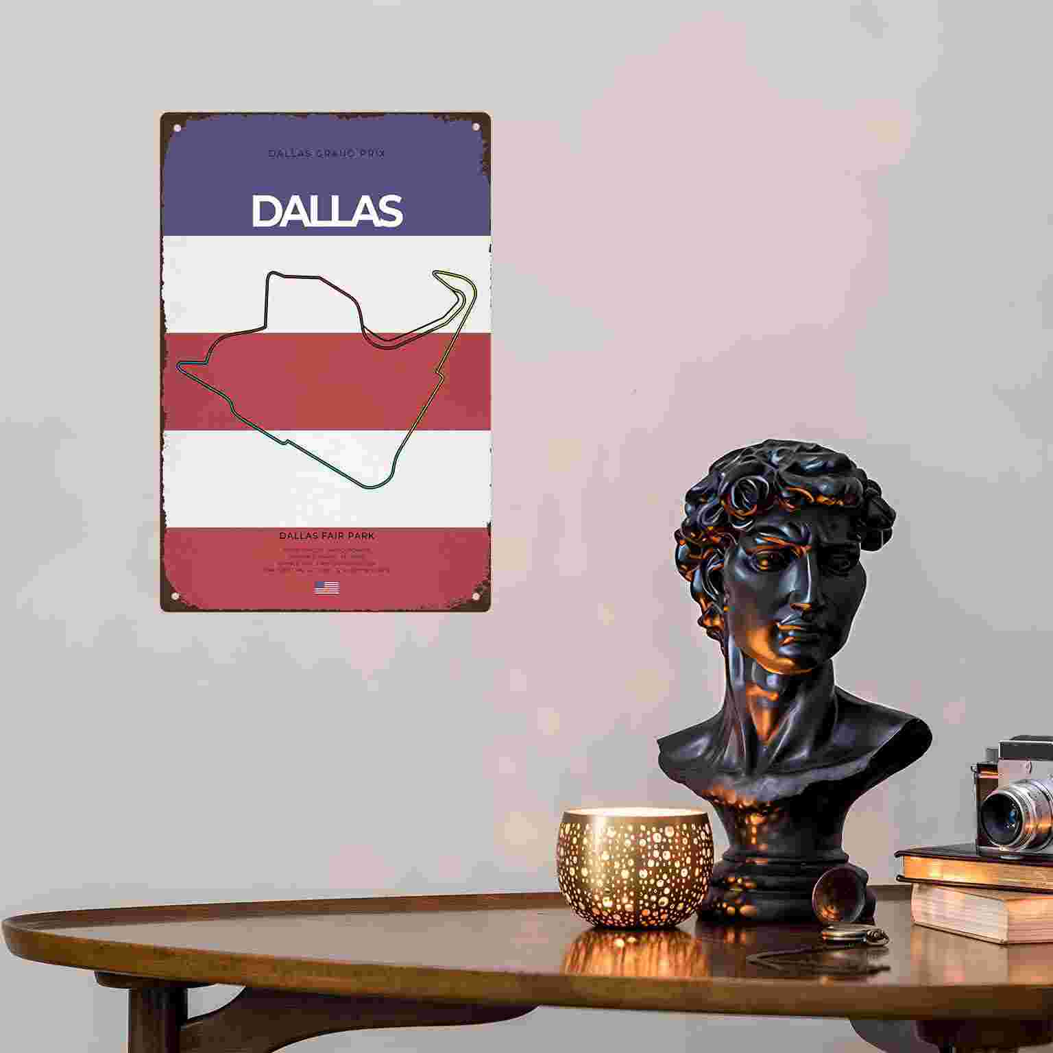 2D DÜZ 1 adet Dallas Grand Pri - Home Decor Dallas incelemesi ve fiyatı