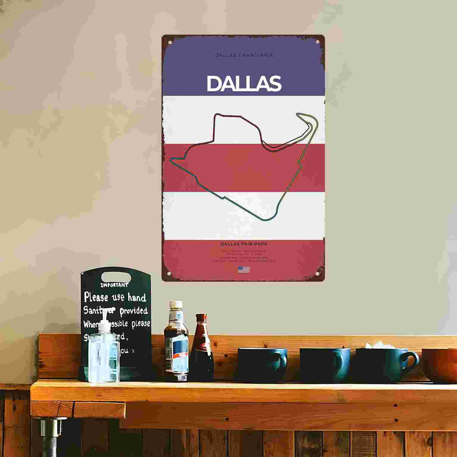 2D DÜZ 1 adet Dallas Grand Pri - Home Decor Dallas incelemesi ve fiyatı