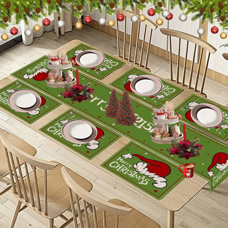 VIKAMA Sevimli Karikatür Noel  - Linen Table Runner incelemesi ve fiyatı