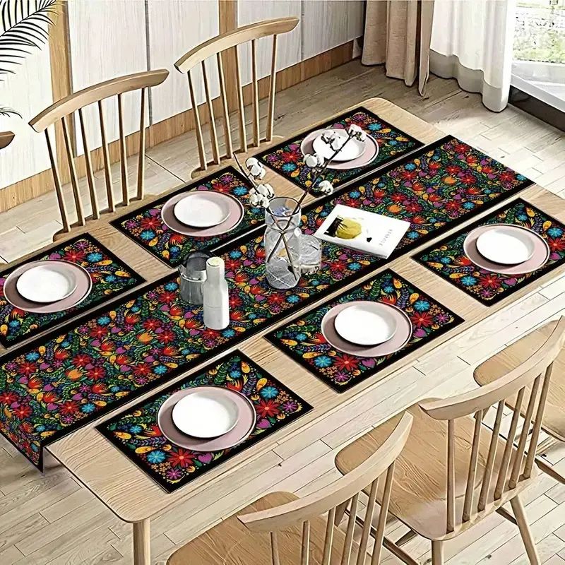 VIKAMA Bohemian Çiçekli Masa Ö - Linen Table Runner incelemesi ve fiyatı