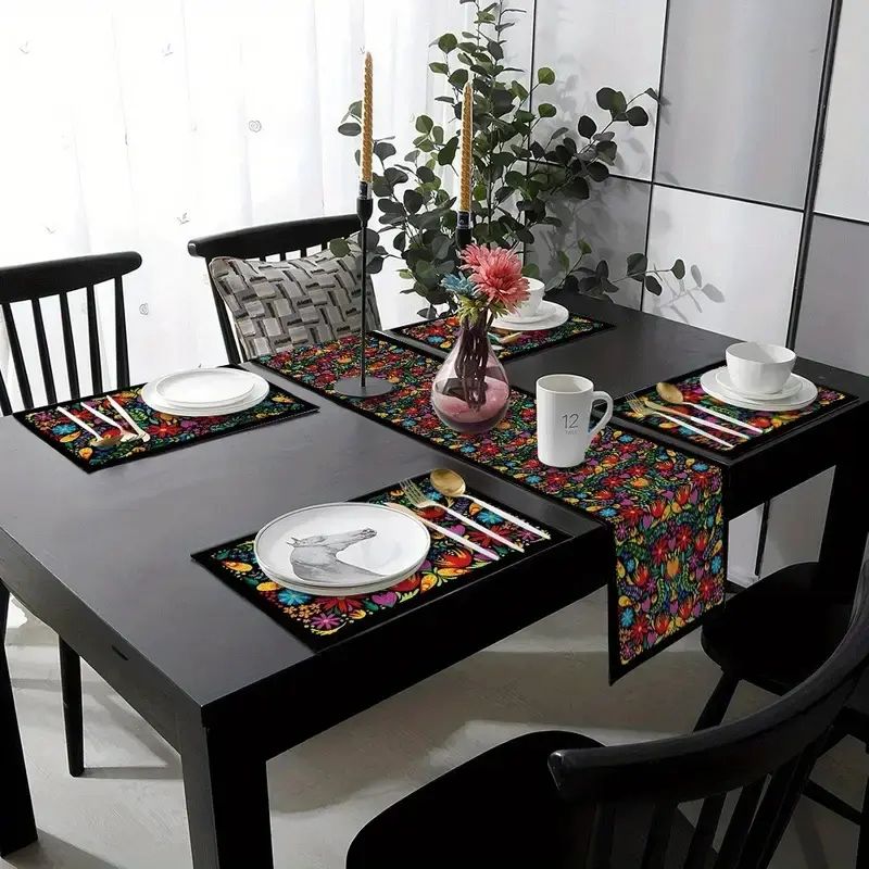 VIKAMA Bohemian Çiçekli Masa Ö - Linen Table Runner incelemesi ve fiyatı