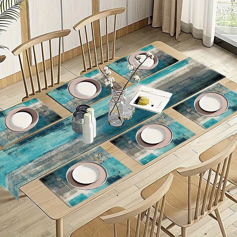 VIKAMA Morandi Soyut Mürekkep  - Linen Table Runner incelemesi ve fiyatı