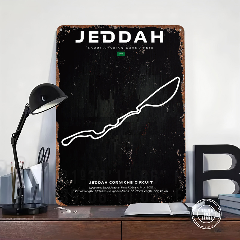 Jeddah Devre Haritası Posteri  - Home Decor Jeddah incelemesi ve fiyatı