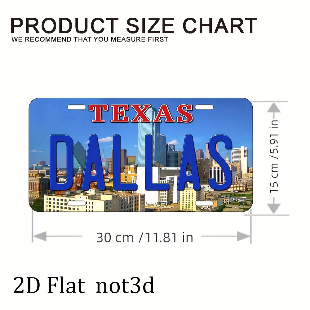 2D Düz, 1 adet Vintage Teksas  - Home Decor Dallas incelemesi ve fiyatı