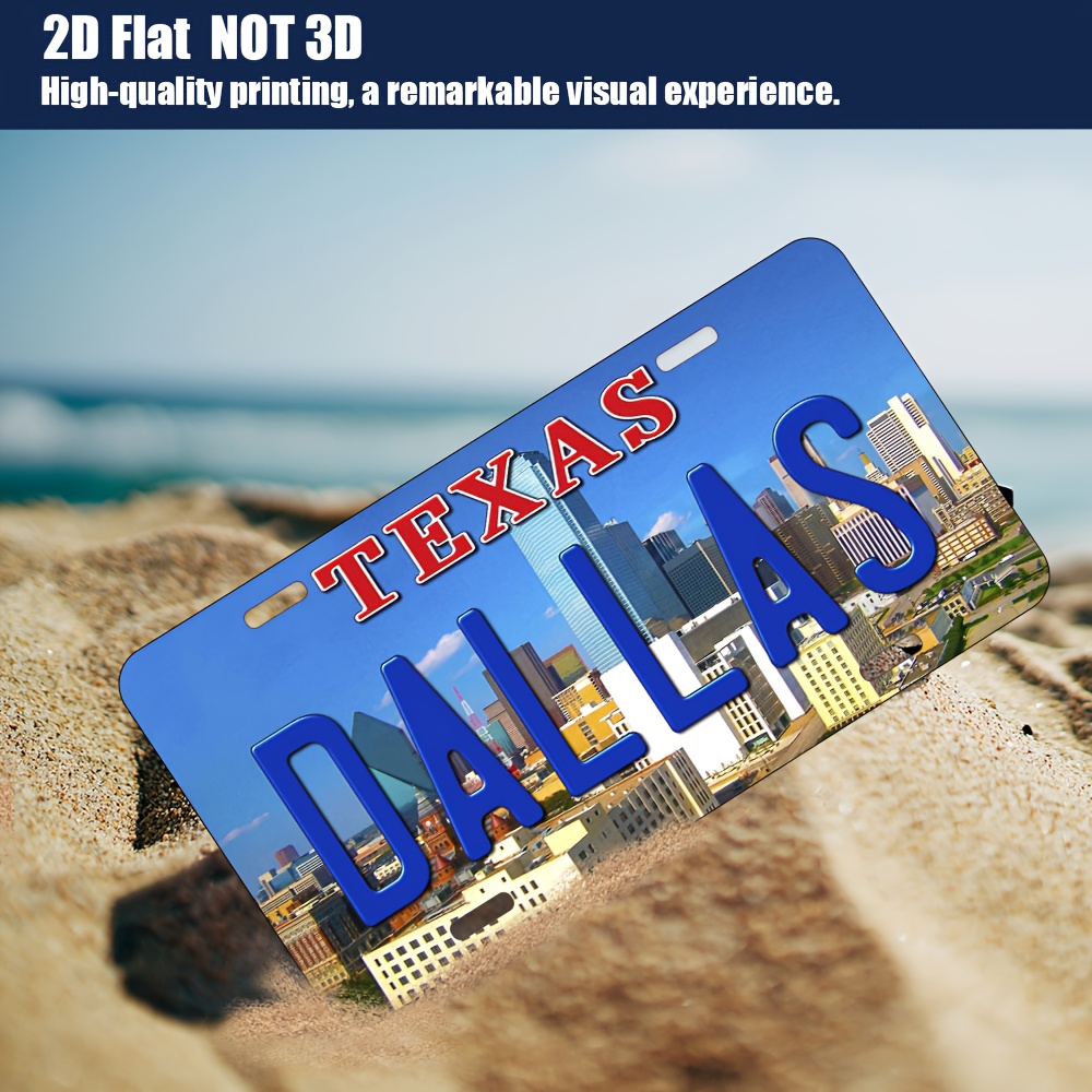 2D Düz, 1 adet Vintage Teksas  - Home Decor Dallas incelemesi ve fiyatı